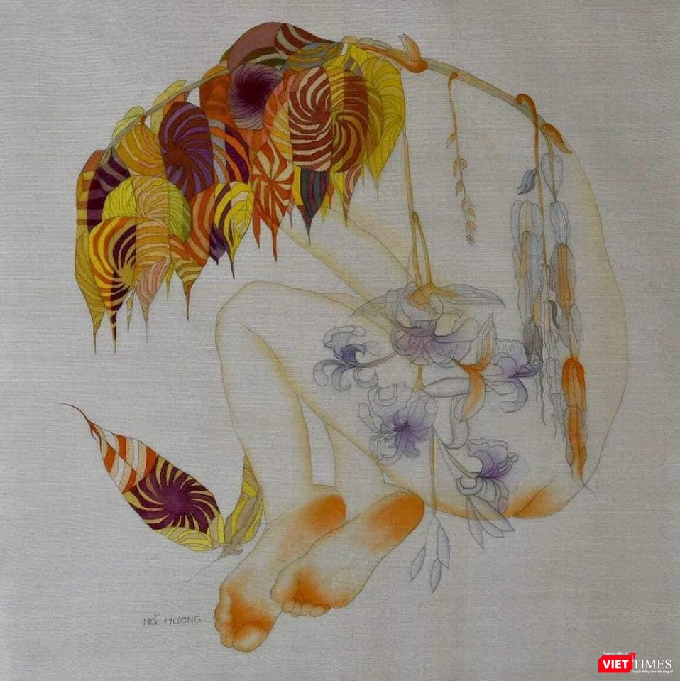 Tranh lụa của Nguyễn Thu Hương