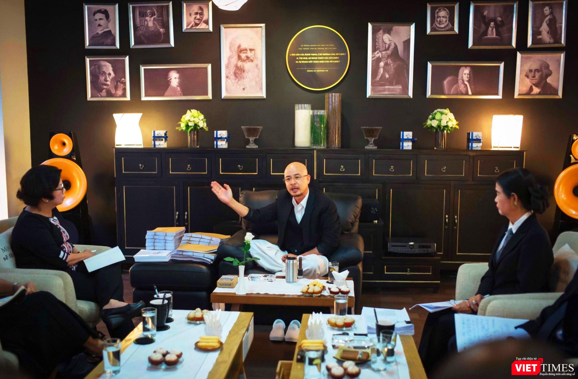 Ông Đặng Lê Nguyên Vũ từng chia sẻ với nhóm nhỏ báo chí và bạn đồng hành về mục tiêu kiên định trong việc dẫn dắt tập đoàn Trung Nguyên