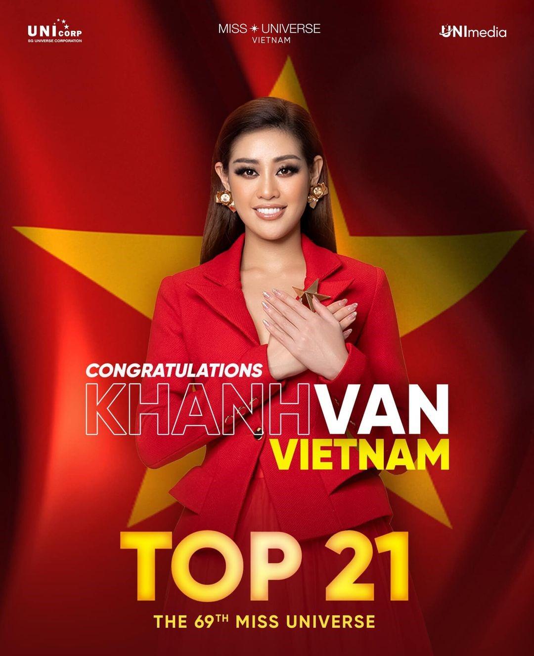 Khánh Vân dừng chân ở top 21 Miss Universe. Ảnh: FBNV