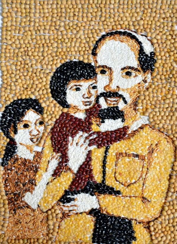 Tranh Bác Hồ với thiếu nhi của tác giả Nguyễn Đình Long. Tranh Bác Hồ với thiếu nhi của tác giả Nguyễn Đình Long.