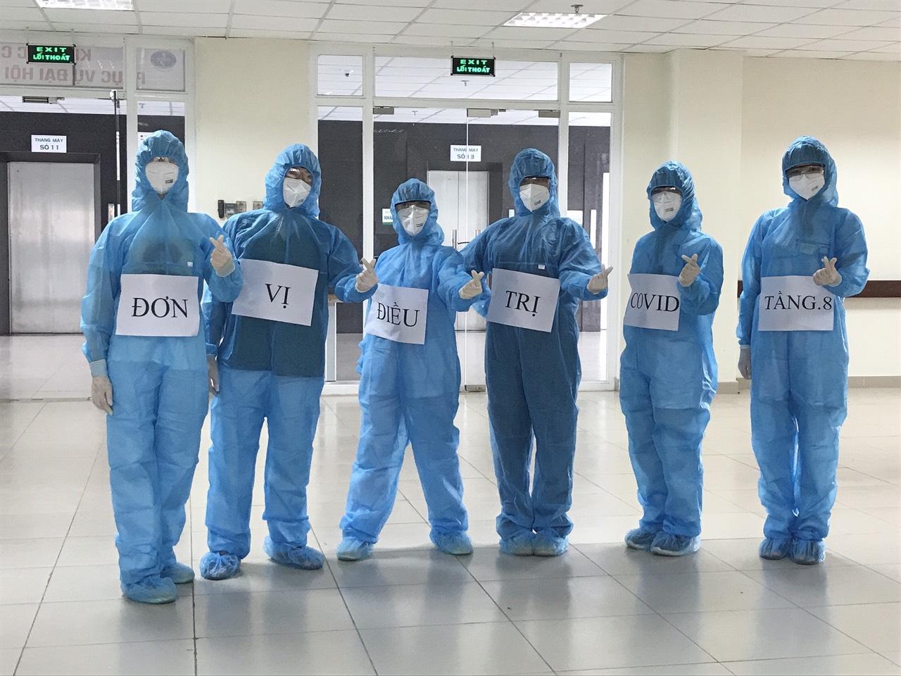 Đơn vị điều trị COVID-19 quyết tâm chiến thắng COVID-19 từ tâm dịch (Ảnh - BS. Đới Ngọc Anh)