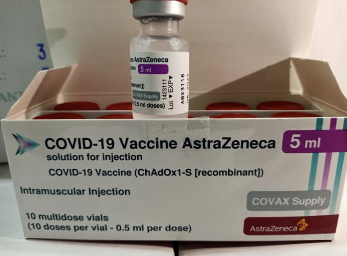 Vaccine phòng COVID-19 của AstraZeneca (Ảnh - BYT)