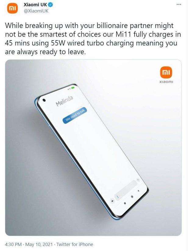 Bài đăng của Xiaomi Uk trên Twitter (Ảnh: Tổng hợp) Bài đăng của Xiaomi Uk trên Twitter (Ảnh: Tổng hợp)