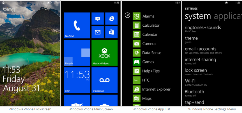 Giao diện thân thiện với người dùng của Windows Phone (Ảnh: XDA-Developers) Giao diện thân thiện với người dùng của Windows Phone (Ảnh: XDA-Developers)