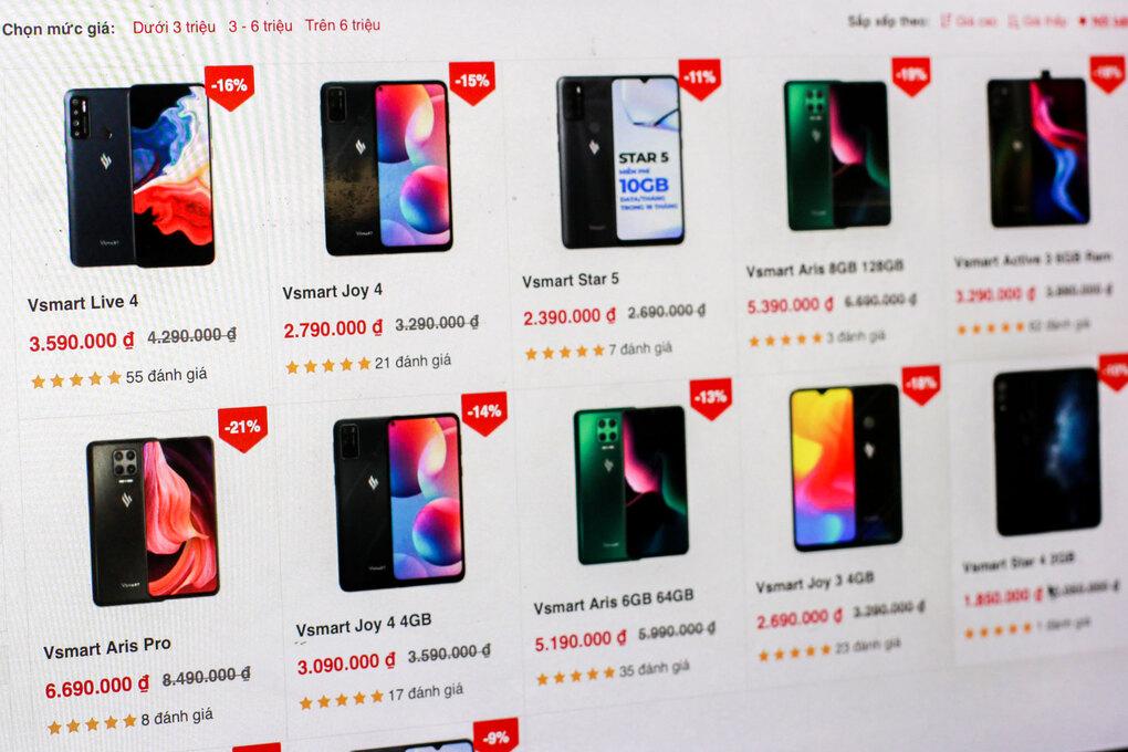 Các hệ thống lớn đồng loạt giảm giá điện thoại của VinSmart.