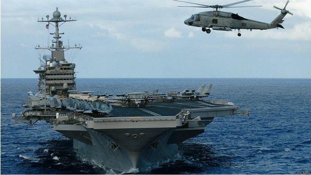 Tàu sân bay Mỹ tuần tra trên Biển Đông. Ảnh: US Navy Tàu sân bay Mỹ tuần tra trên Biển Đông. Ảnh: US Navy