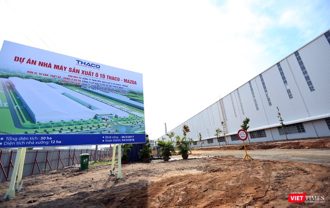 Cận cảnh thi công nhà máy sản xuất ô tô Mazda 12.000 tỷ của Thaco - ảnh 1