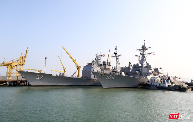 Ngắm “vệ sĩ” hộ tống siêu mẫu hạm USS Carl Vinson cập cảng Đà Nẵng - ảnh 6