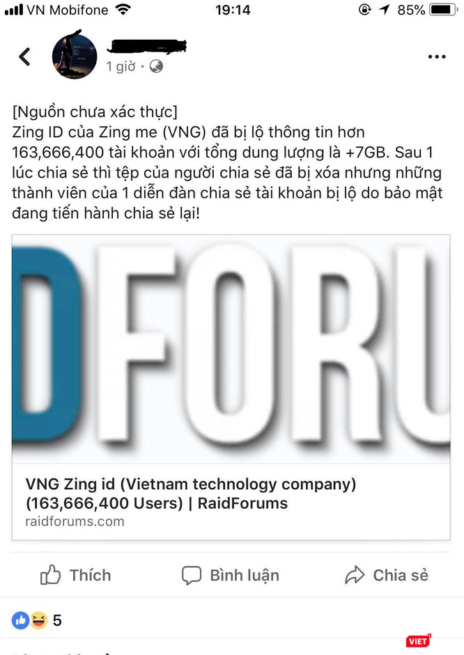 VNG xác nhận hơn 163 triệu Zing ID có khả năng bị lộ thông tin - ảnh 1