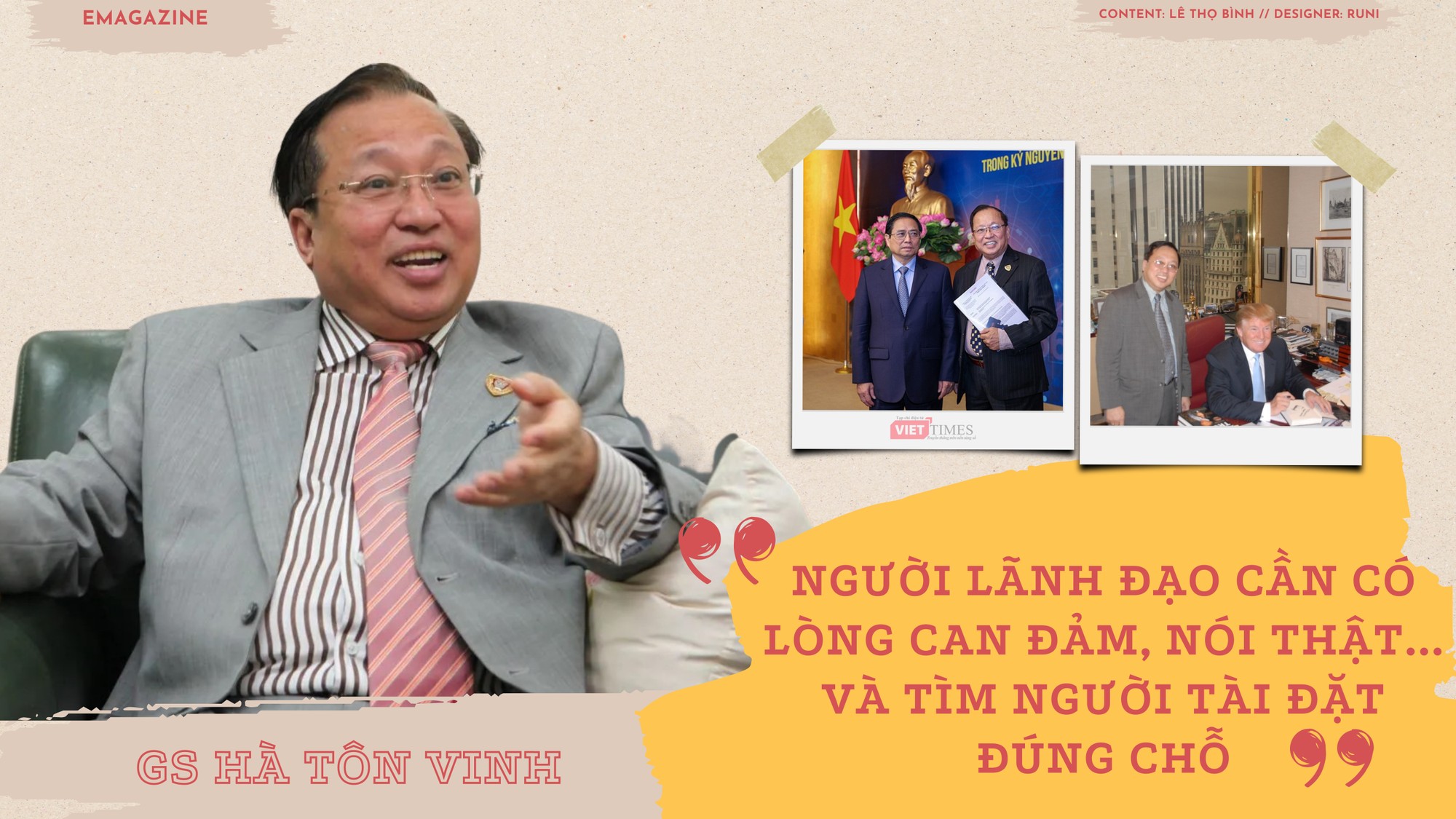 GS Hà Tôn Vinh: "Người lãnh đạo cần có lòng can đảm, nói thật... và tìm người tài đặt đúng chỗ"