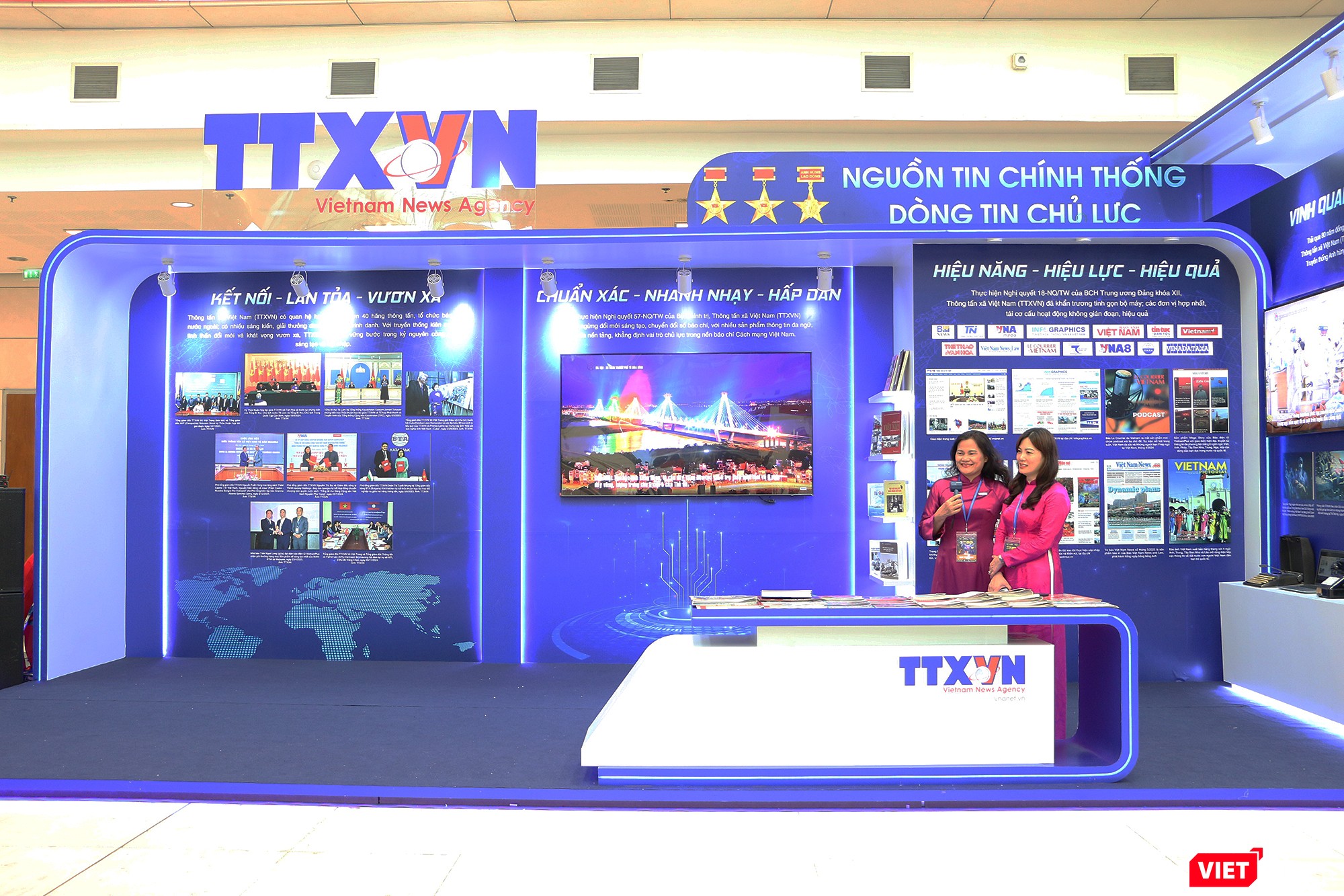 Gian trưng bày của Liên Chi hội nhà báo Thông tấn xã Việt Nam vt_ttxvn.jpg