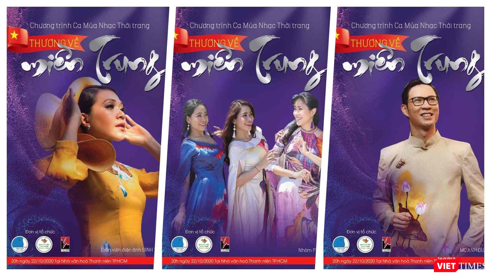 Diễn viên Đinh Y Nhung, nhóm Phù Sa, MC Anh Quân tham gia chương trình "Thương về miền Trung" tối 22/10 (Ảnh: Hoà Bình ghép) Diễn viên Đinh Y Nhung, nhóm Phù Sa, MC Anh Quân tham gia chương trình "Thương về miền Trung" tối 22/10 (Ảnh: Hoà Bình ghép)