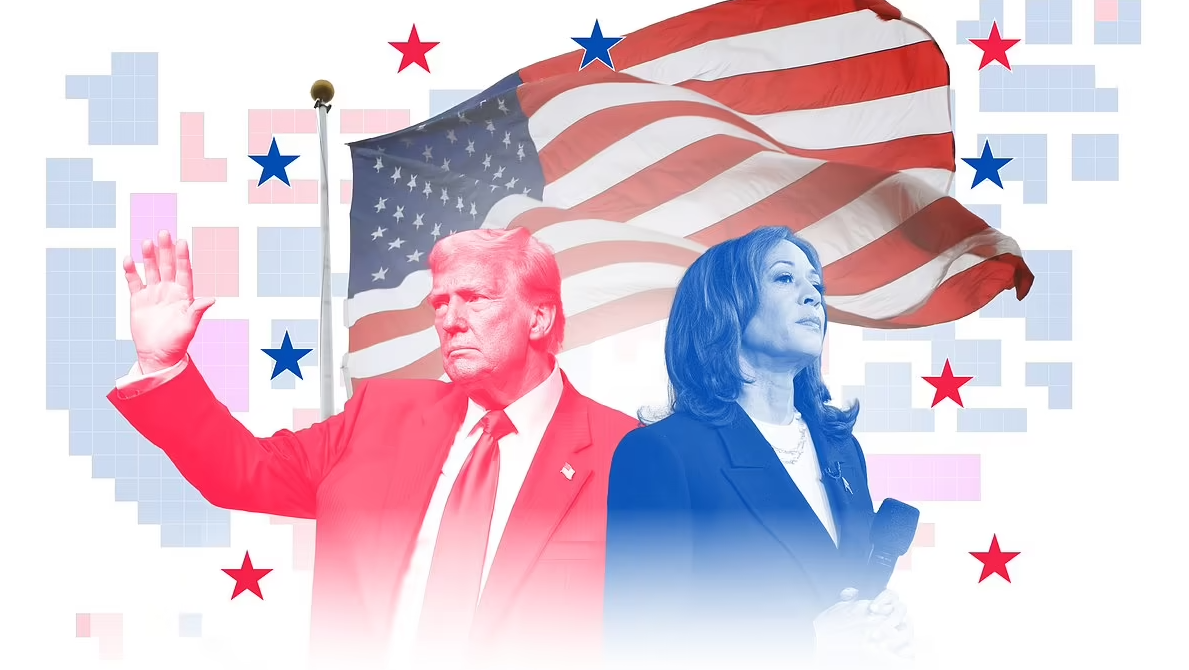 Các đại cử tri sẽ quyết định ông Donald Trump hoặc bà Kamala Harris chiến thắng trong cuộc đua vào Nhà Trắng (Ảnh: DailyMail)