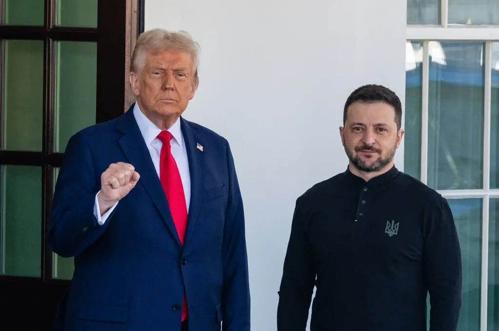 Tổng thống Mỹ Donald Trump đã chỉ trích Tổng thống Ukraine Volodymyr Zelensky tại Nhà Trắng vào tháng 2. Ảnh: NYTimes. 1.png