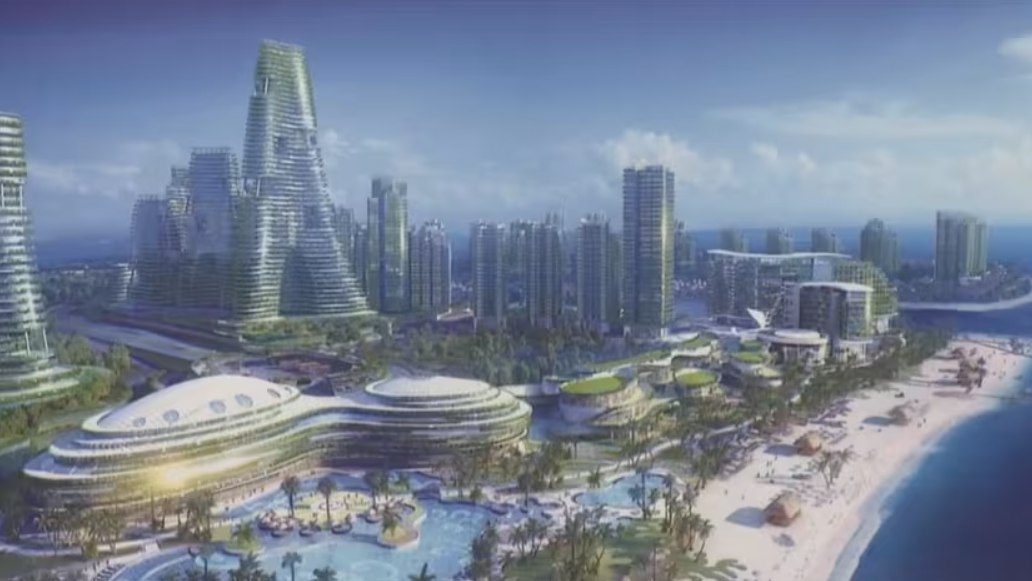 Mô hình Forest City được tiếp thị vào những ngày đầu của dự án. Ảnh: CNA. Hồi sinh Forest City Cú cược lớn của Malaysia vào thành phố ma 100 tỷ USD 6.png