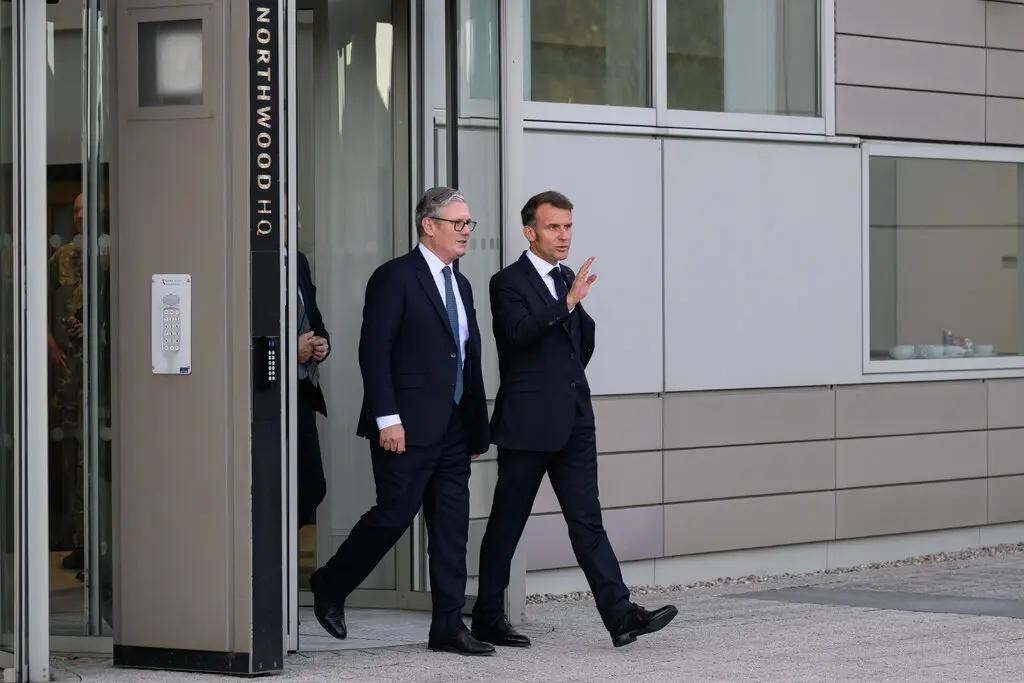 Thủ tướng Anh Keir Starmer (trái) và Tổng thống Pháp Emmanuel Macron tại London vào tháng 7. Cả hai nước đều tuyên bố công nhận Nhà nước Palestine. Ảnh: Getty. Việc công nhận Nhà nước Palestine có nghĩa như thế nào, tác động ra sao đến cục diện Trung Đông 3.jpg