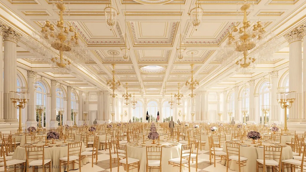 Ông Trump dát vàng Nhà Trắng Đập tường, lát đá Vườn Hồng, xây ballroom hàng trăm mét vuông 7.jpg