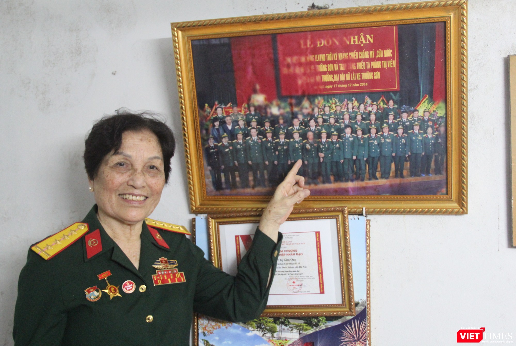 Nữ lái xe Trường Sơn Nguyễn Thị Kim Quy. Ảnh: Quỳnh An VT - 1.JPG