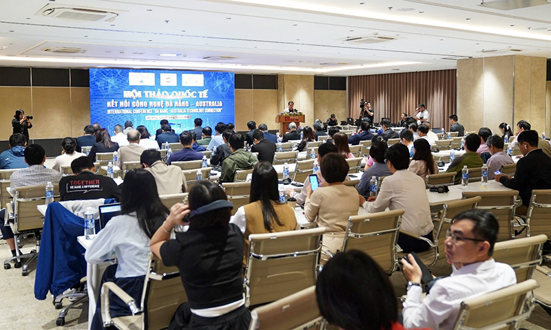 Quang cảnh Hội thảo quốc tế “Kết nối công nghệ Đà Nẵng – Australia” do Trung tâm Hỗ trợ khởi nghiệp đổi mới sáng tạo (Sở KH&amp;CN TP Đà Nẵng) phối hợp với Ban Quản lý Khu công nghệ cao và các khu công nghiệp Đà Nẵng tổ chức. Ảnh: Thi Quỳnh.