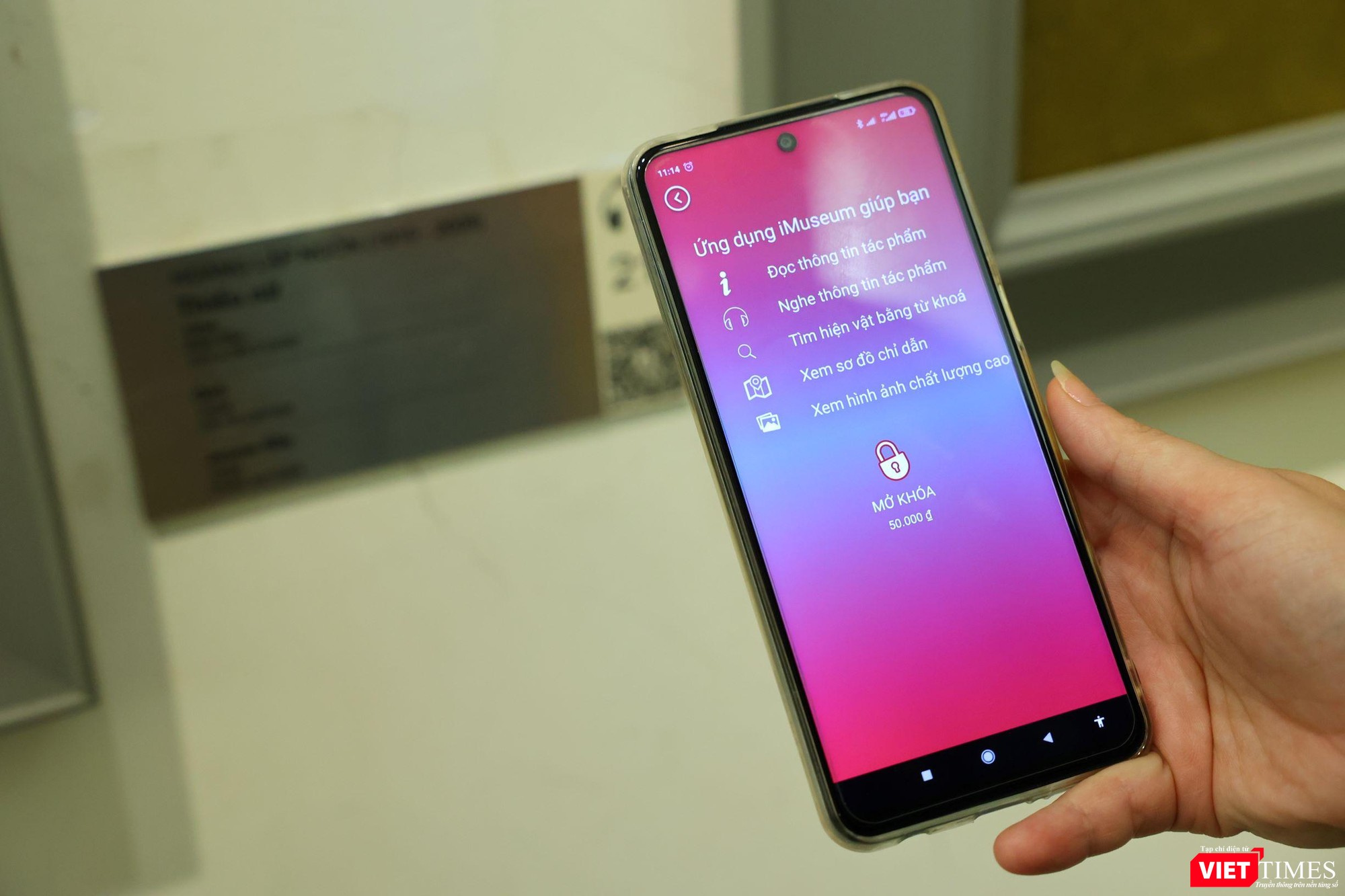 Các chức năng chính của ứng dụng iMuseum VFA