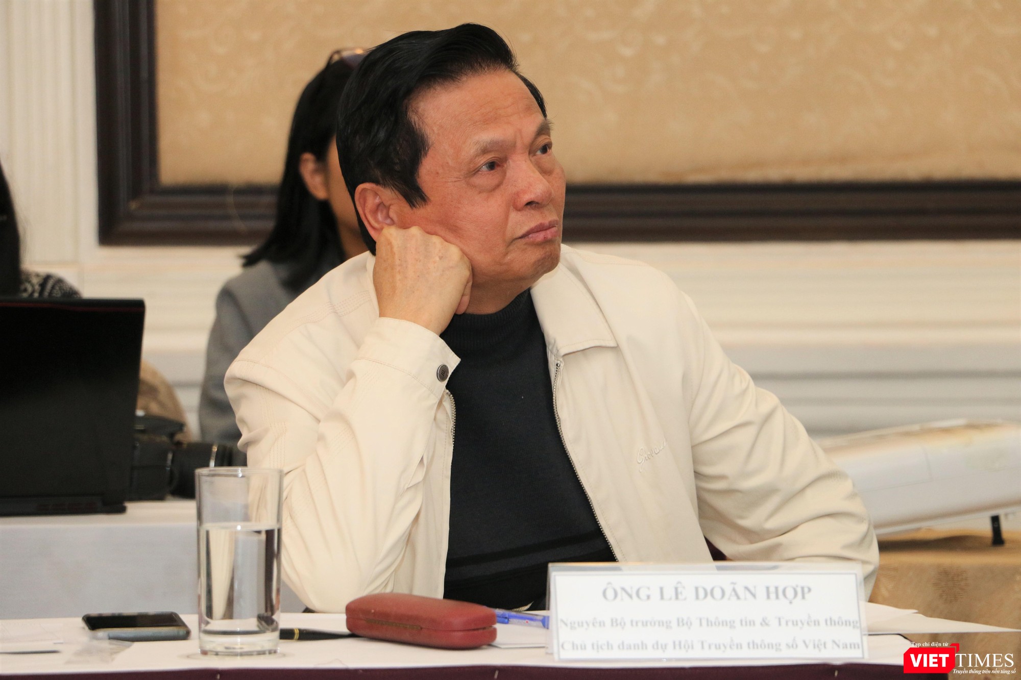 ông Lê Doãn Hợp dự hội thảo "Chính sách ứng phó với tin giả, thông tin không chính xác", tháng 12/2019