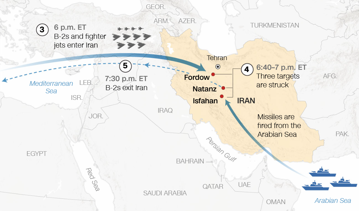 Hậu trường chiến dịch Búa Đêm Hành trình ra quyết định tấn công Iran của ông Trump 5.png