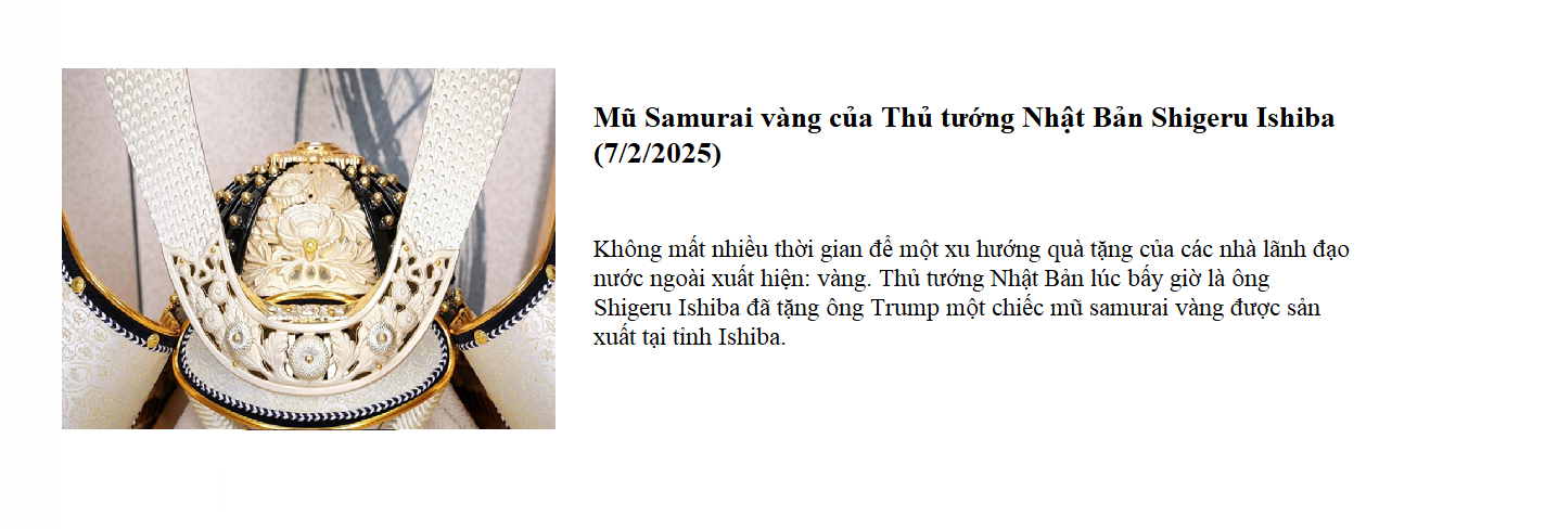 Những món quà ông Trump nhận được 1.png