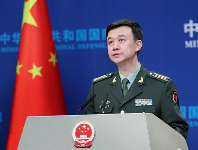 Nga, Trung diễn tập tên lửa đáp trả Mỹ ở Đông Bắc Á Người phát ngôn Bộ Quốc phòng Trung Quốc Ngô Khiêm. Ảnh: Chinanews.