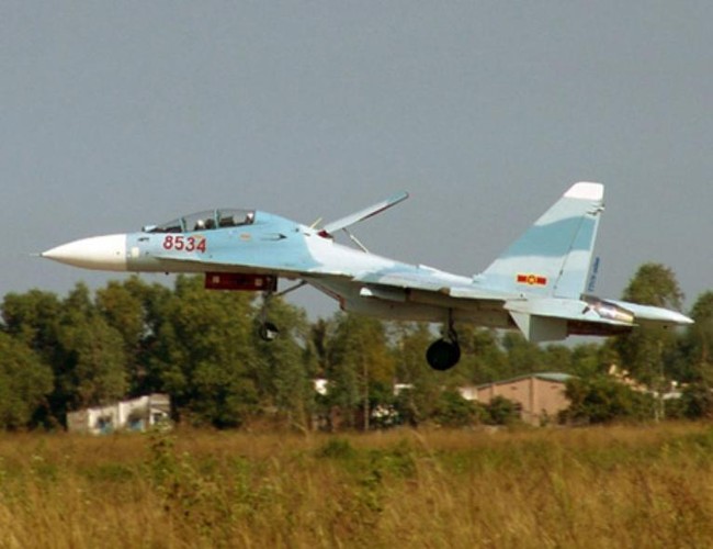 Máy bay chiến đấu đa dụng Su-30MK2V của không quân Việt Nam. Ảnh: Chinanews.