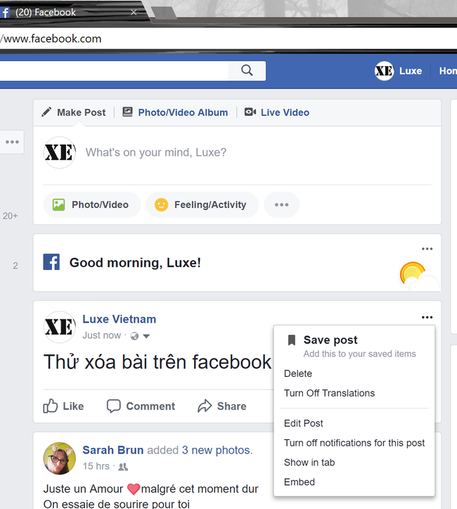 Facebook không cho xóa bài - Chỉ là tin đồn! - ảnh 2