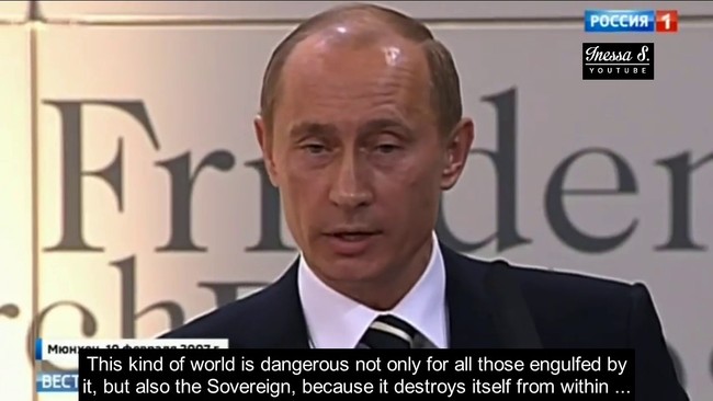 Ông Putin tại Hội nghị Munich năm 2007.