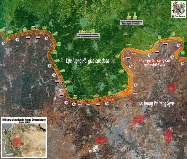 Quân đội Syria đánh chiếm một số cứ điểm ở Hama - ảnh 1