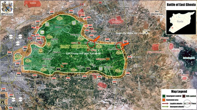 Vệ binh Syria tập kích dữ dội phiến quân ở ngoại vi Damascus - ảnh 1