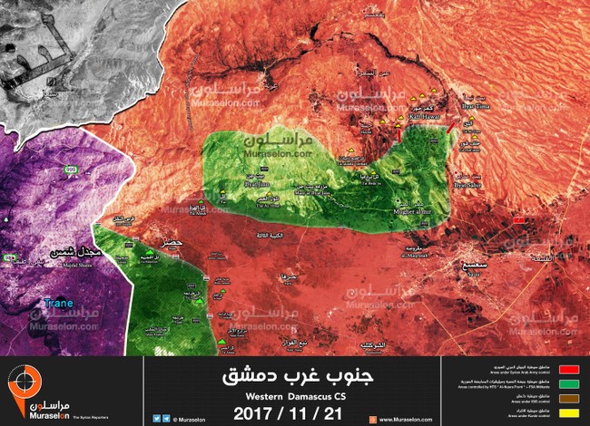 Các mũi tiến công của quân đội Syria trên cao nguyên Golan