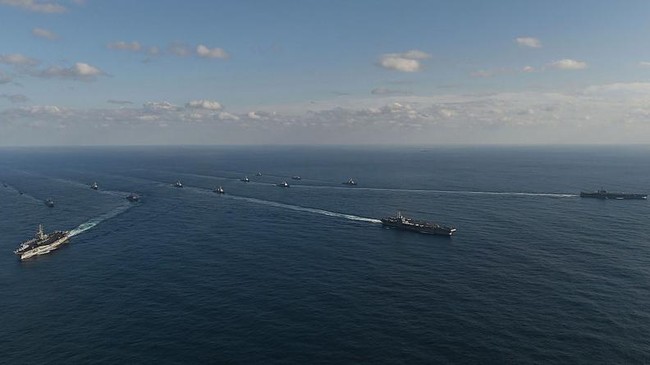Ba cụm tấn công tàu sân bay Mỹ. Ảnh: Getty Images.