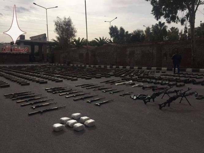 An ninh Syria đoạt lượng vũ khí lớn của khủng bố tại Damascus - ảnh 1