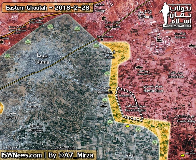 Xe tăng Syria nghiền nát quân thánh chiến tại tử địa Đông Ghouta - ảnh 1