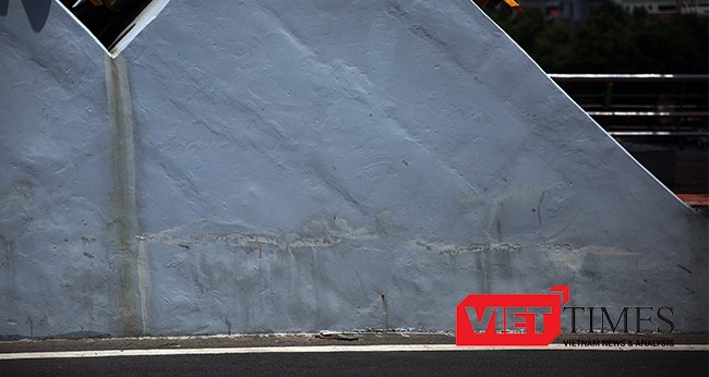 Đà Nẵng, Cầu Rồng, nứt, sông Hàn, Sở GTVT, ụ vòm, sự cố, VietTimes