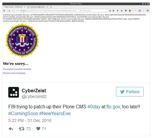 Hệ thống quản trị trang web chính thức của FBI lại bị hack - ảnh 1
