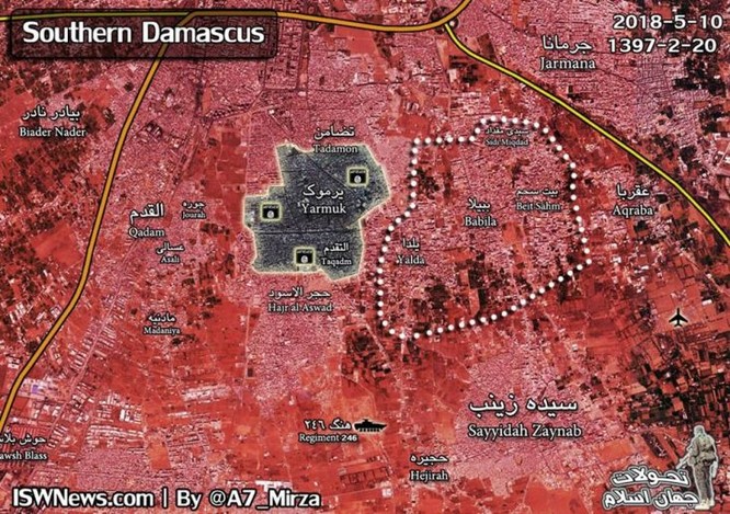 Khốc liệt cuộc chiến đường phố tại hỏa ngục Yarmouk, Syria - ảnh 1