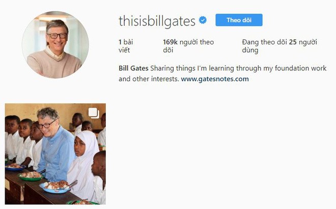 Bill Gates vừa gia nhập Instagram 3 ngày đã thu hút được 170.000 người theo dõi ảnh 1