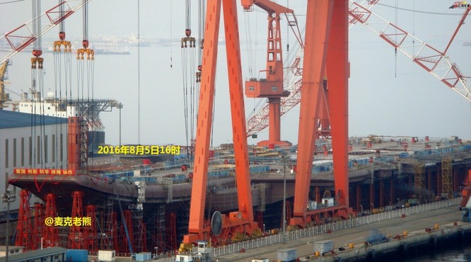 Chóng mặt tốc độ đóng tàu sân bay thứ hai CV -17 của Trung Quốc ảnh 9