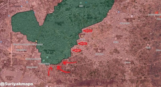 Quân đội Syria siết vòng vây phe thánh chiến tại chảo lửa Đông Ghouta ảnh 1