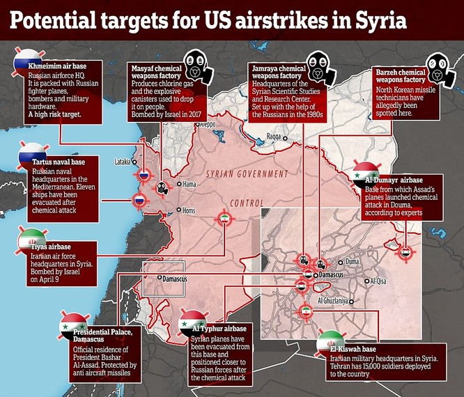 Mỹ tung hạm đội khủng áp sát Syria, Nga đối đầu với trục Mỹ-Anh-Pháp chực ồ ạt tấn công ảnh 1