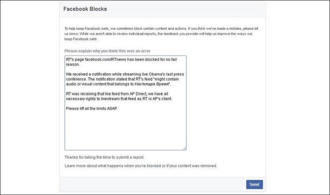 Facebook chặn tài khoản của hãng tin RT cho đến khi ông Trump nhậm chức ảnh 1