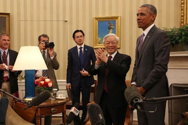 Ông Obama tiếp đón Tổng Bí thư Nguyễn Phú Trọng tại Nhà Trắng