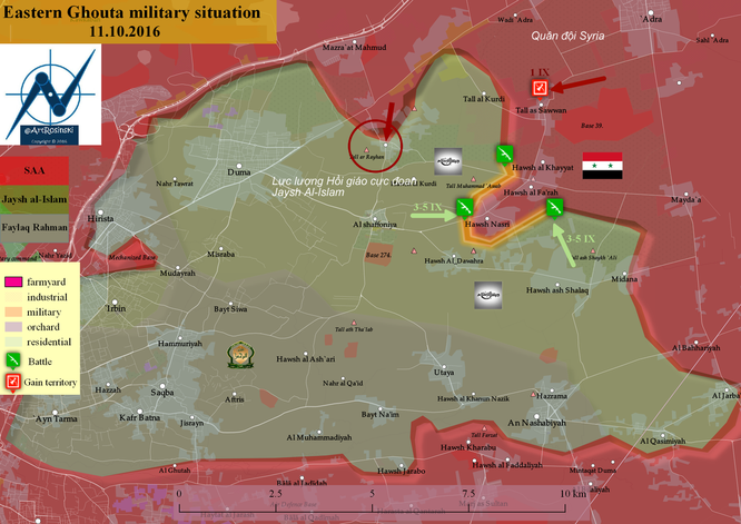 Quân đội Syria tấn công thị trấn then chốt vùng Đông Ghouta ảnh 1
