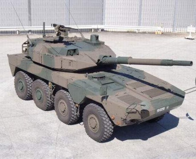 Xe đột kích bánh lốp Type 16 Lực lượng Phòng vệ Mặt đất Nhật Bản. Ảnh: Cankao.