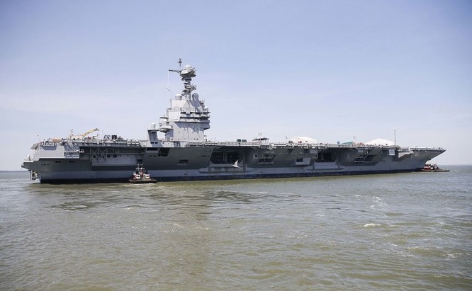 Tàu sân bay Gerald R. Ford thử nghiệm trên biển