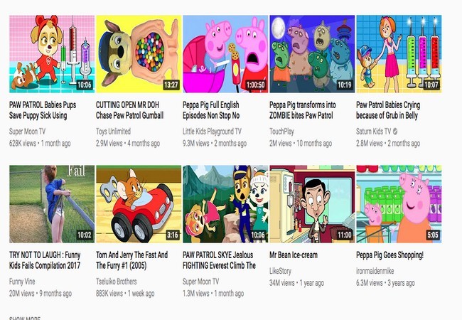 Cảnh báo! YouTube đang hướng trẻ em đến hàng ngàn video bạo lực và không phù hợp ảnh 1